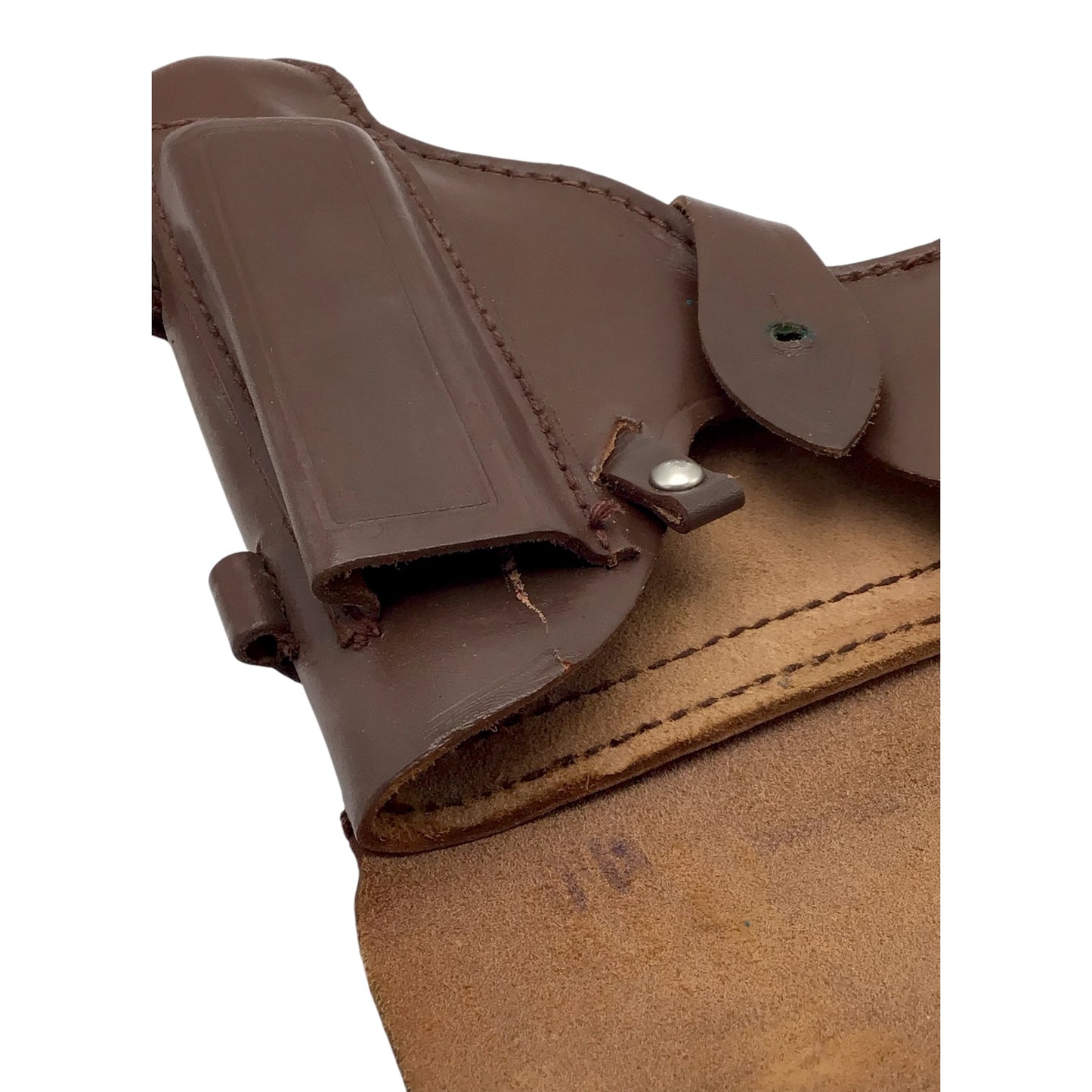 USSR\Russian Military Soviet Army Makarov PM Pistol Belt Holster – Brown Leather with Cleaning Rod