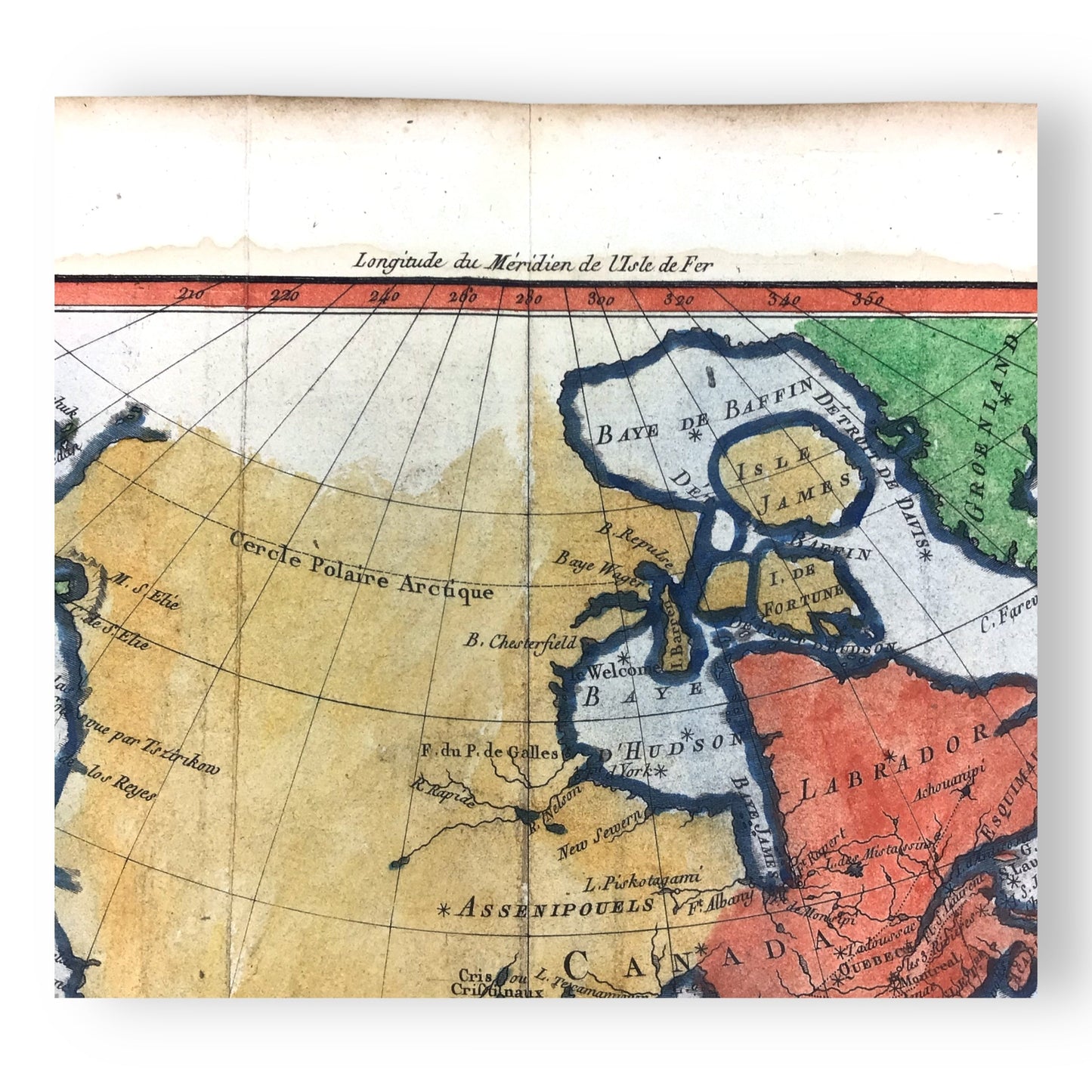 1780 Antique Map of North America by Rigobert Bonne – Amerique Septentrionale
