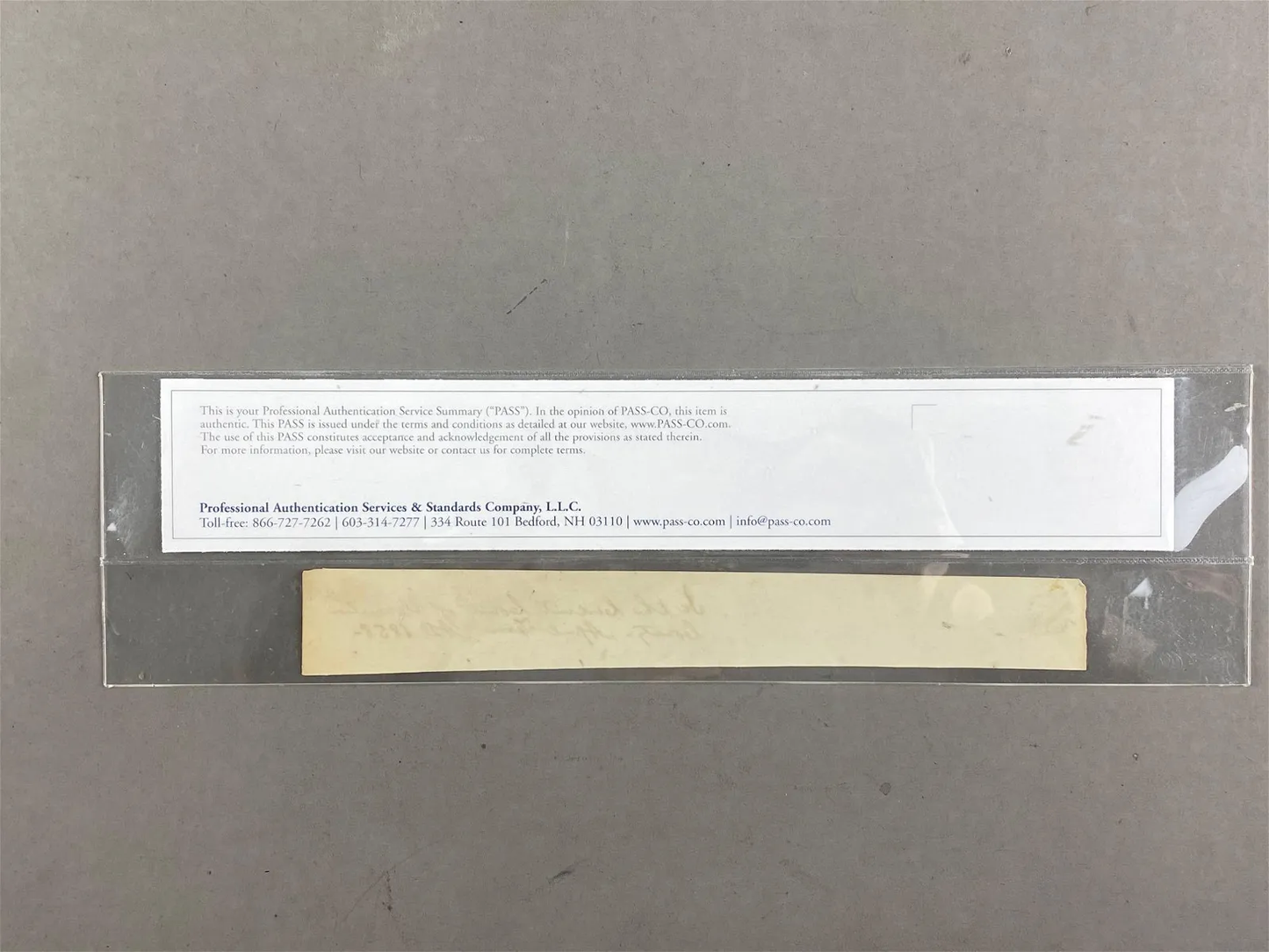 1858 Abraham Lincoln Written Document Fragment With COA