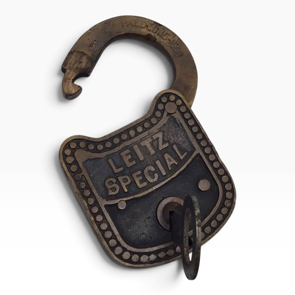 1903 Antique Leitz Special Padlock – with Matching Flat Key