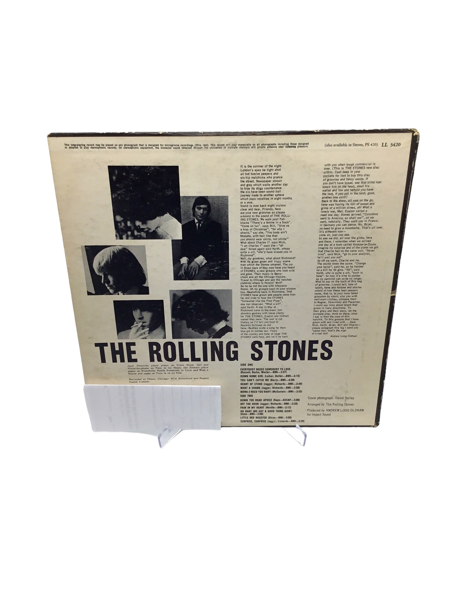 1965 The Rolling Stones, Now! Cover & Vinyl VG+ Cover VG London Mono LL-3420