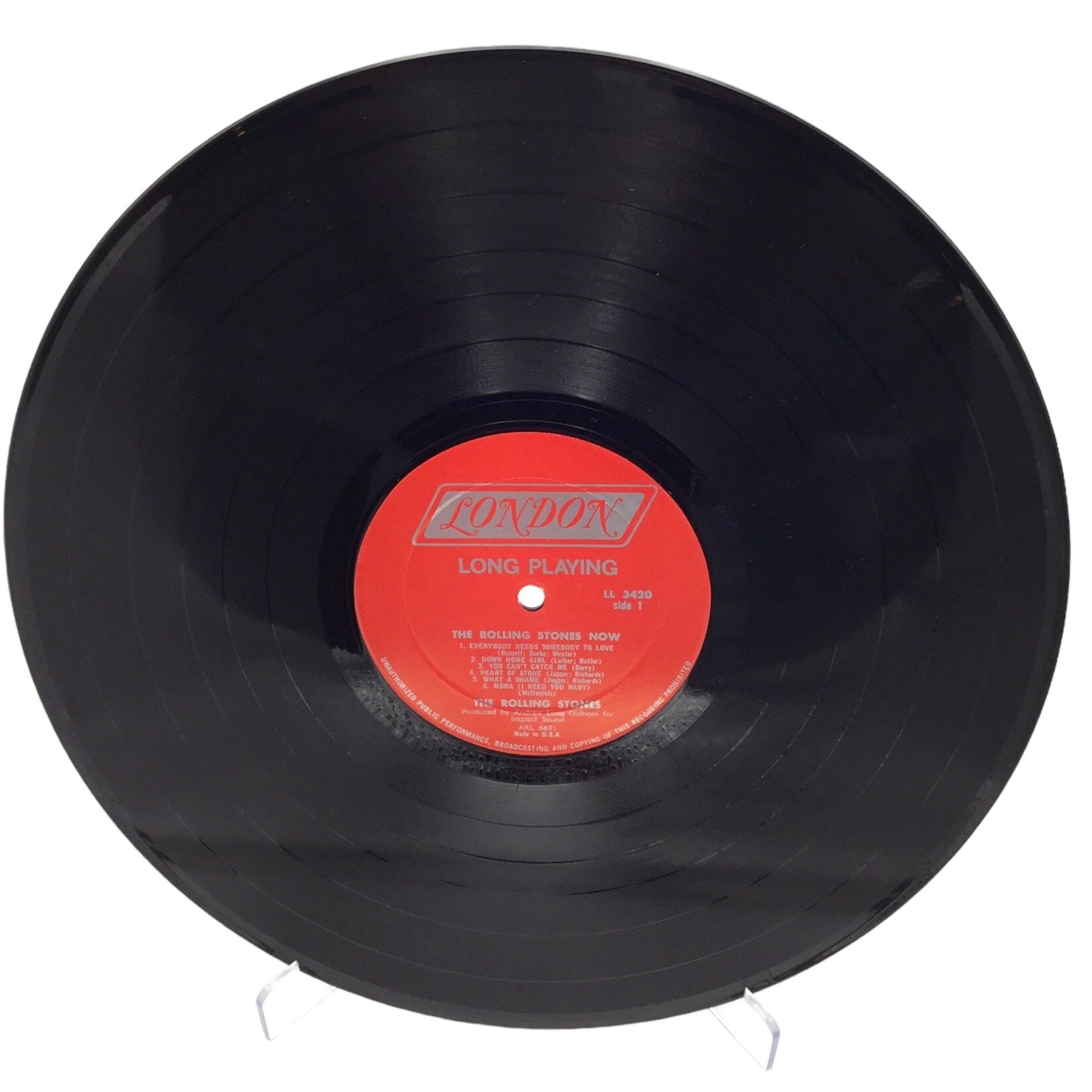 1965 The Rolling Stones, Now! Cover & Vinyl VG+ Cover VG London Mono LL-3420