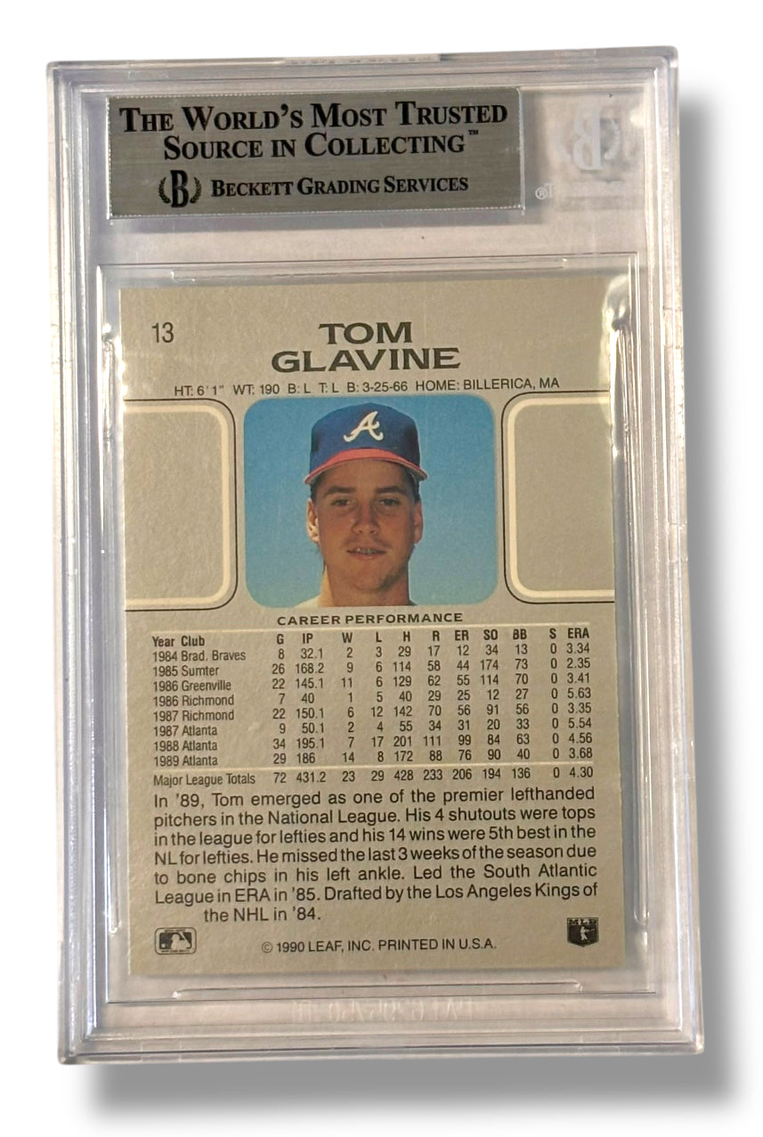 1990 Leaf 1st Edition #13 Tom Glavine BGS 9 Mint - 0013418789