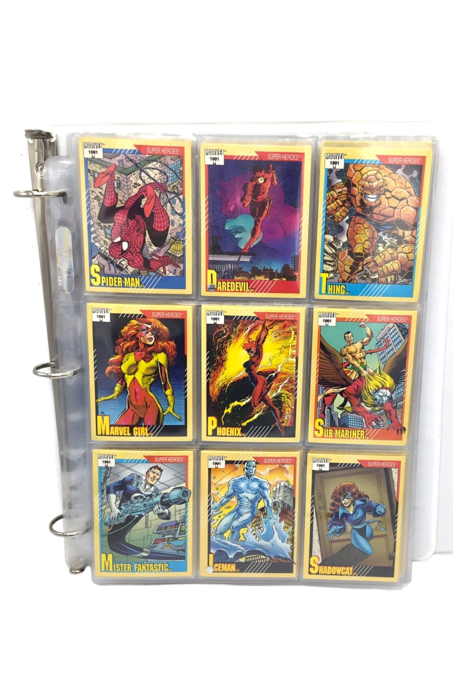 1991 Marvel Universe Comics Trading Card Series 2 Set Complete Impel cards 1-162 in Binder