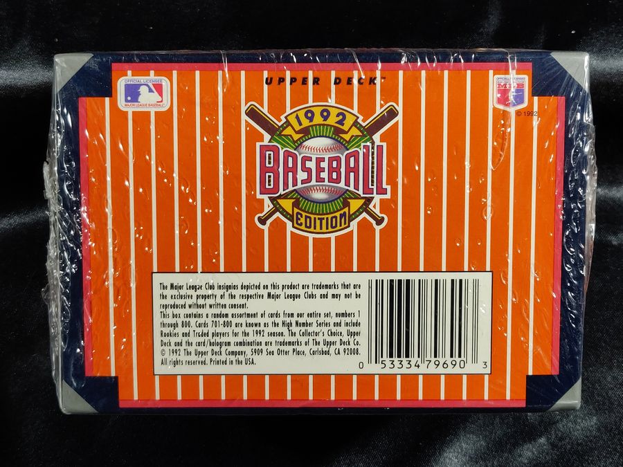 1992 Upper Deck High Series Baseball Jumbo Pack Box Factory Sealed