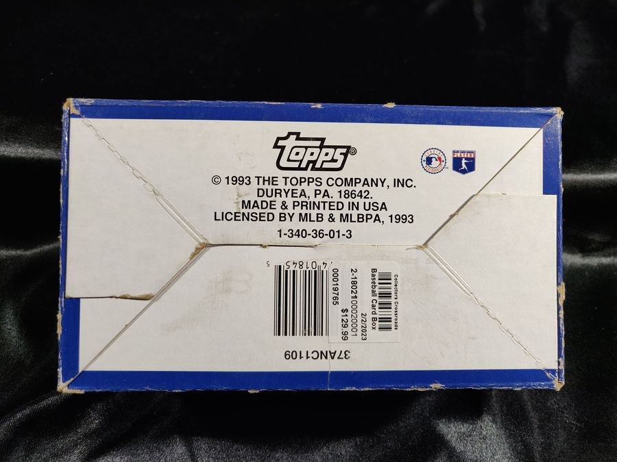 1993 Bowman Baseball MLB Box of 20 Jumbo Packs Possible Jeter RC