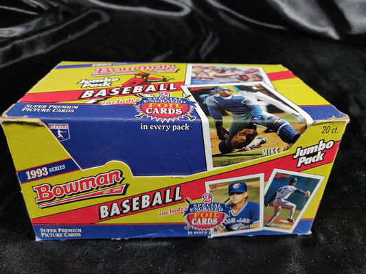 1993 Bowman Baseball MLB Box of 20 Jumbo Packs Possible Jeter RC