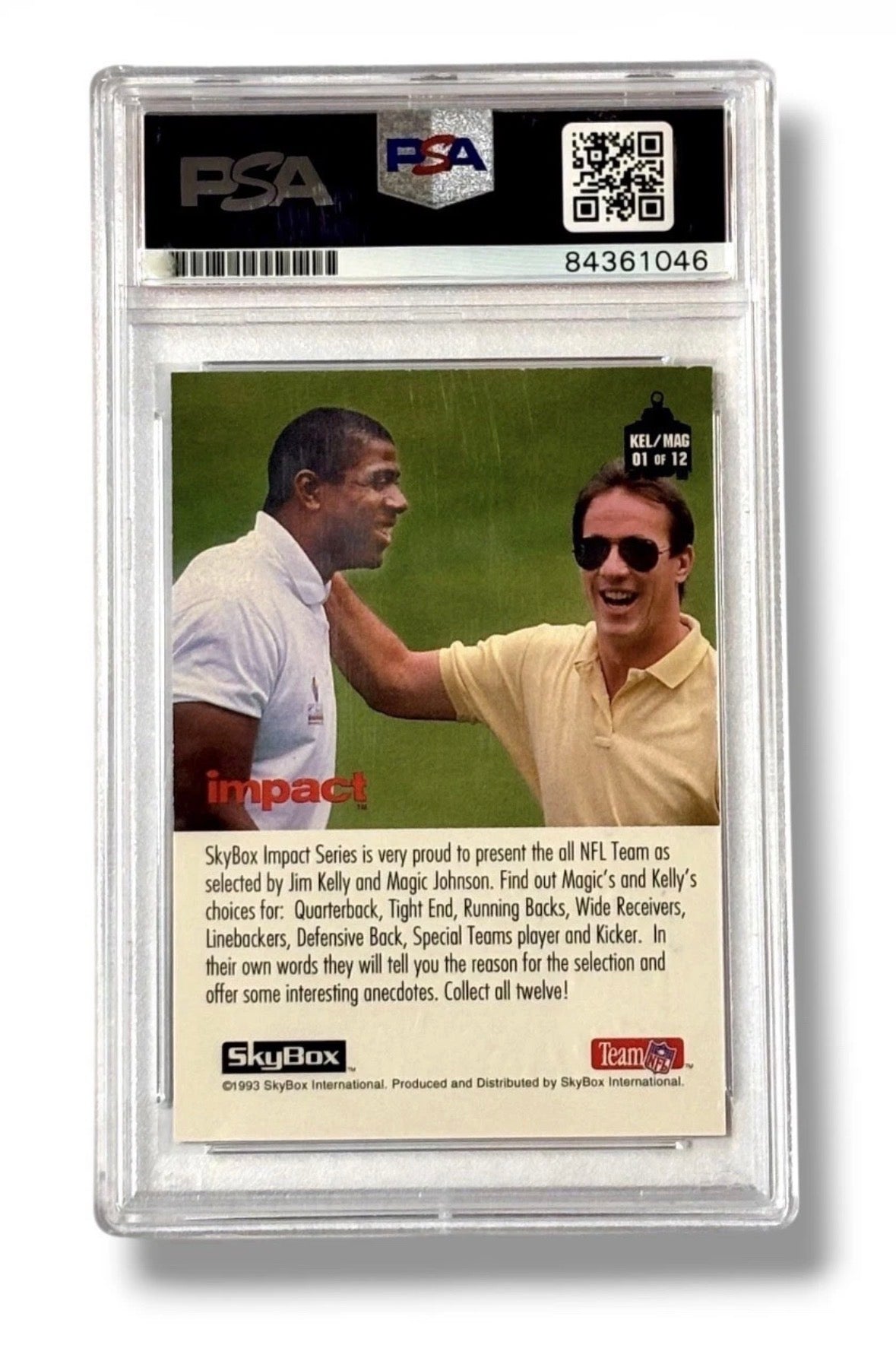 1993 Skybox Jim Kelly Magic Johnson Auto PSA Authentic - 84361046