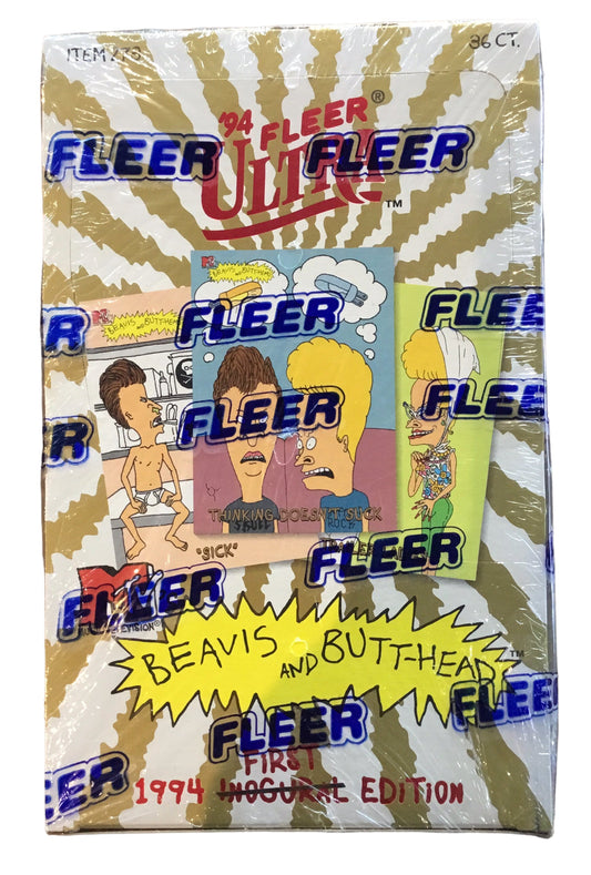 1994 Fleer Ultra Beavis & Butthead 36 Pack Box (Factory Sealed) 5 Cards Per Pack