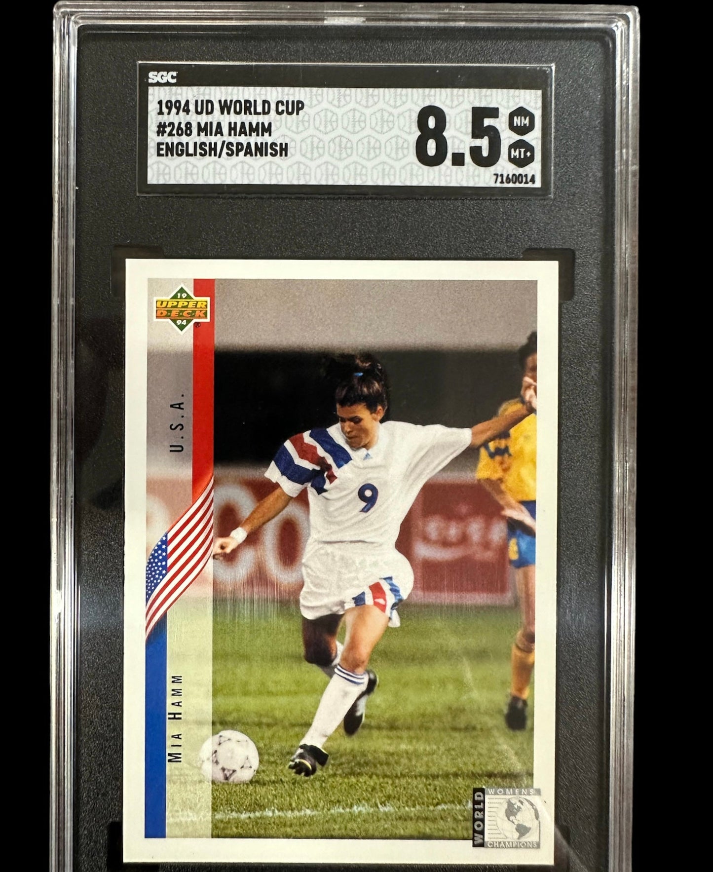 1994 World Cup #268 Mia Hamm SGC graded 8.5