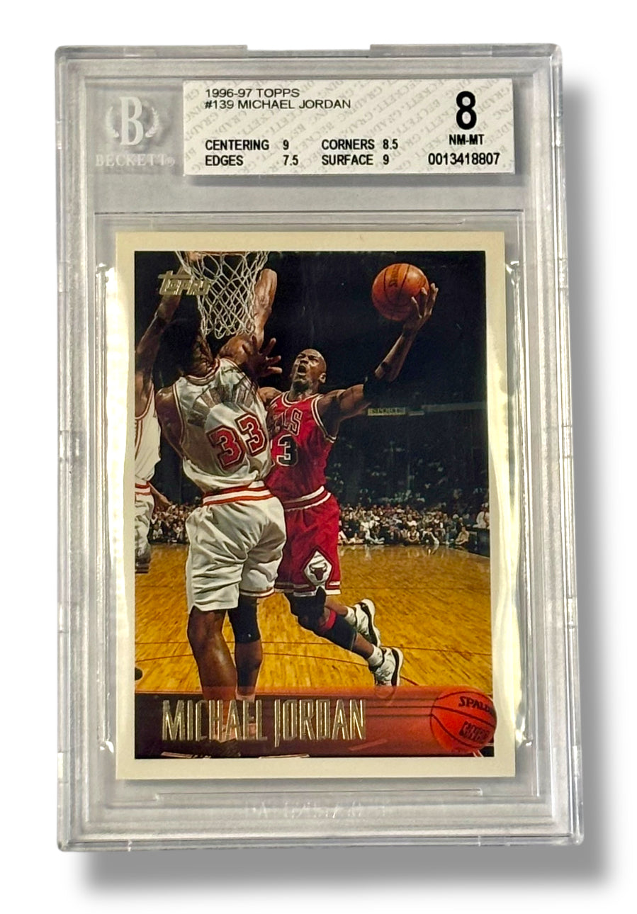 1996-97 Topps #139 Michael Jordan BGS 8 NM-MT - 0013418807