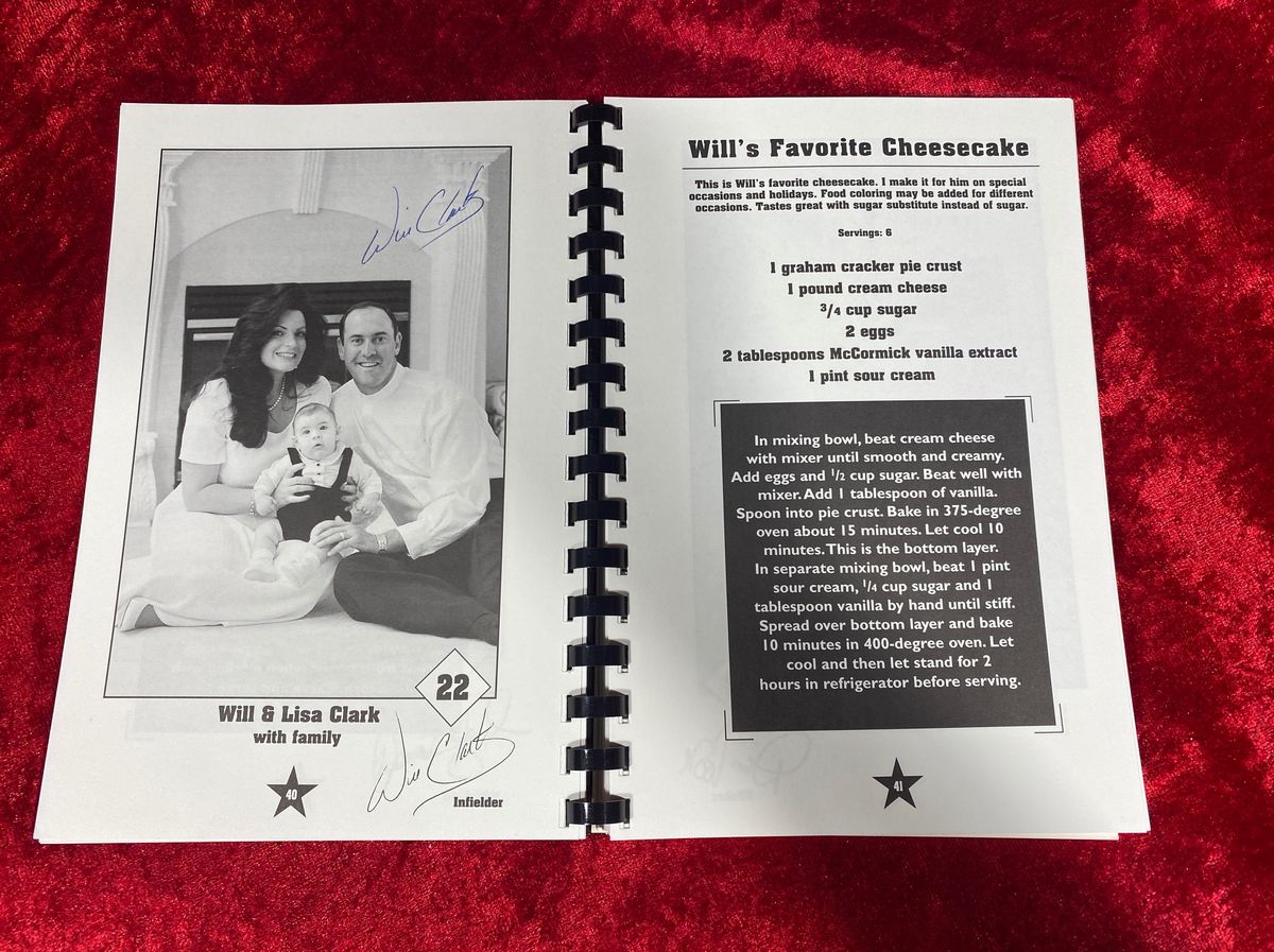 1996 Diamond Dining Texas Rangers Recipe Book 1st Print w/39 Player Autographs
