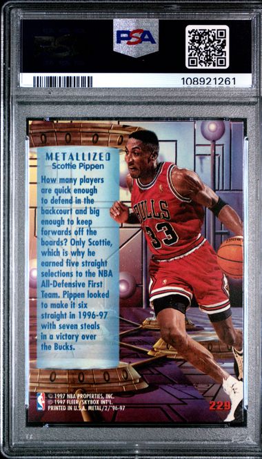 1996 Fleer Metal Metalized #229 Scottie Pippen PSA 9 - 108921261