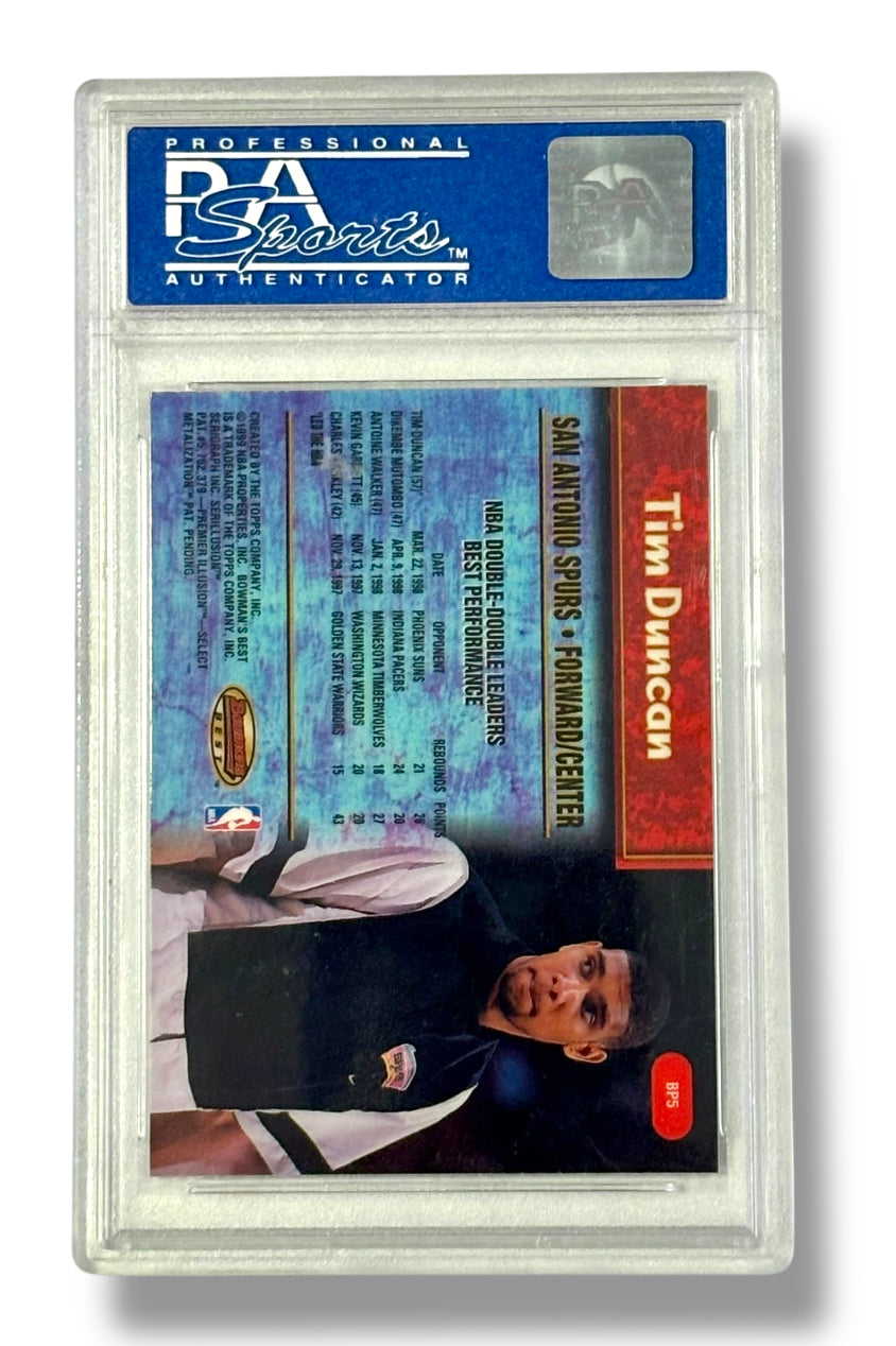 1998 Bowman's Best Performers #BP5 Tim Duncan PSA 9 - 03163614