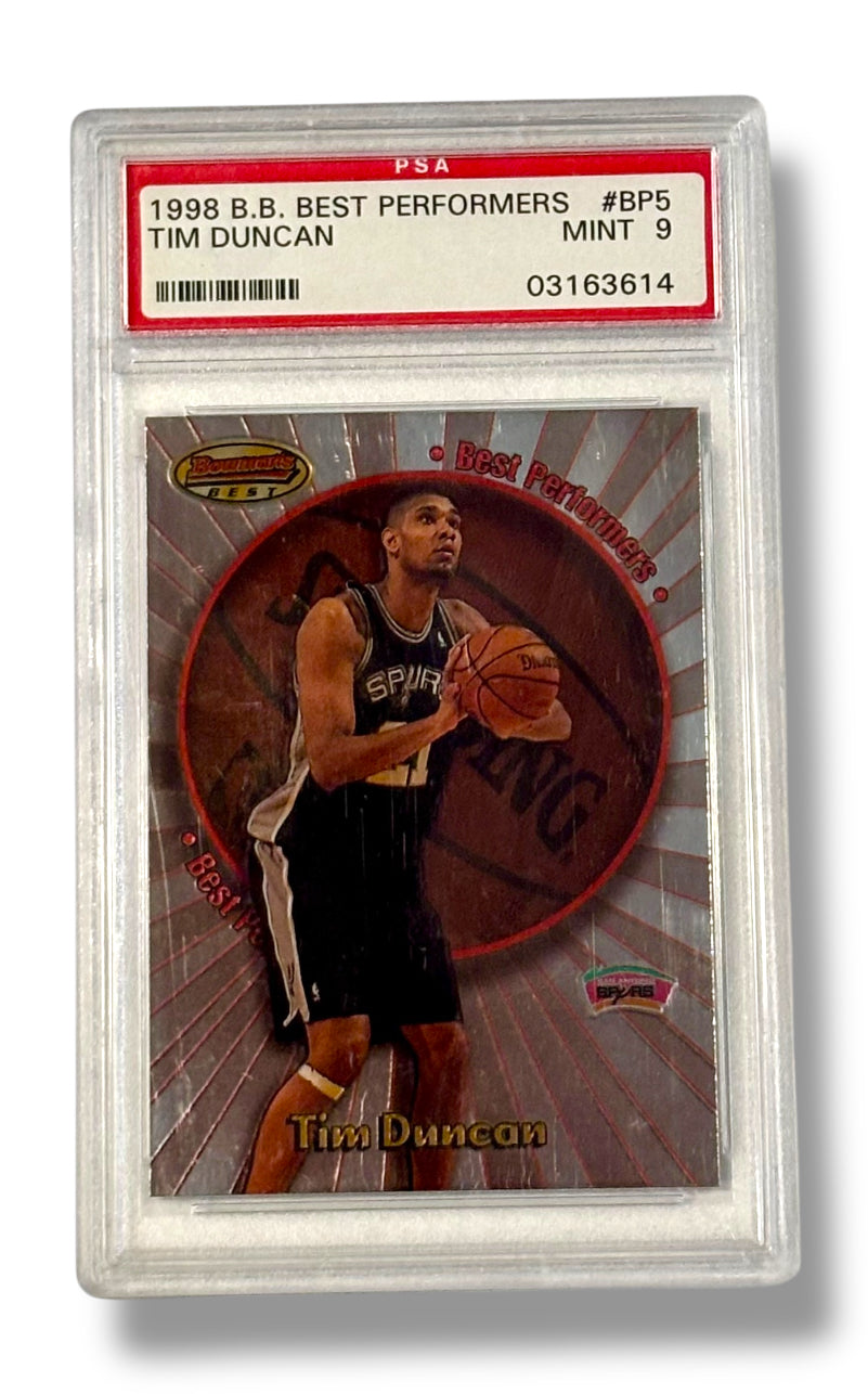 1998 Bowman's Best Performers #BP5 Tim Duncan PSA 9 - 03163614
