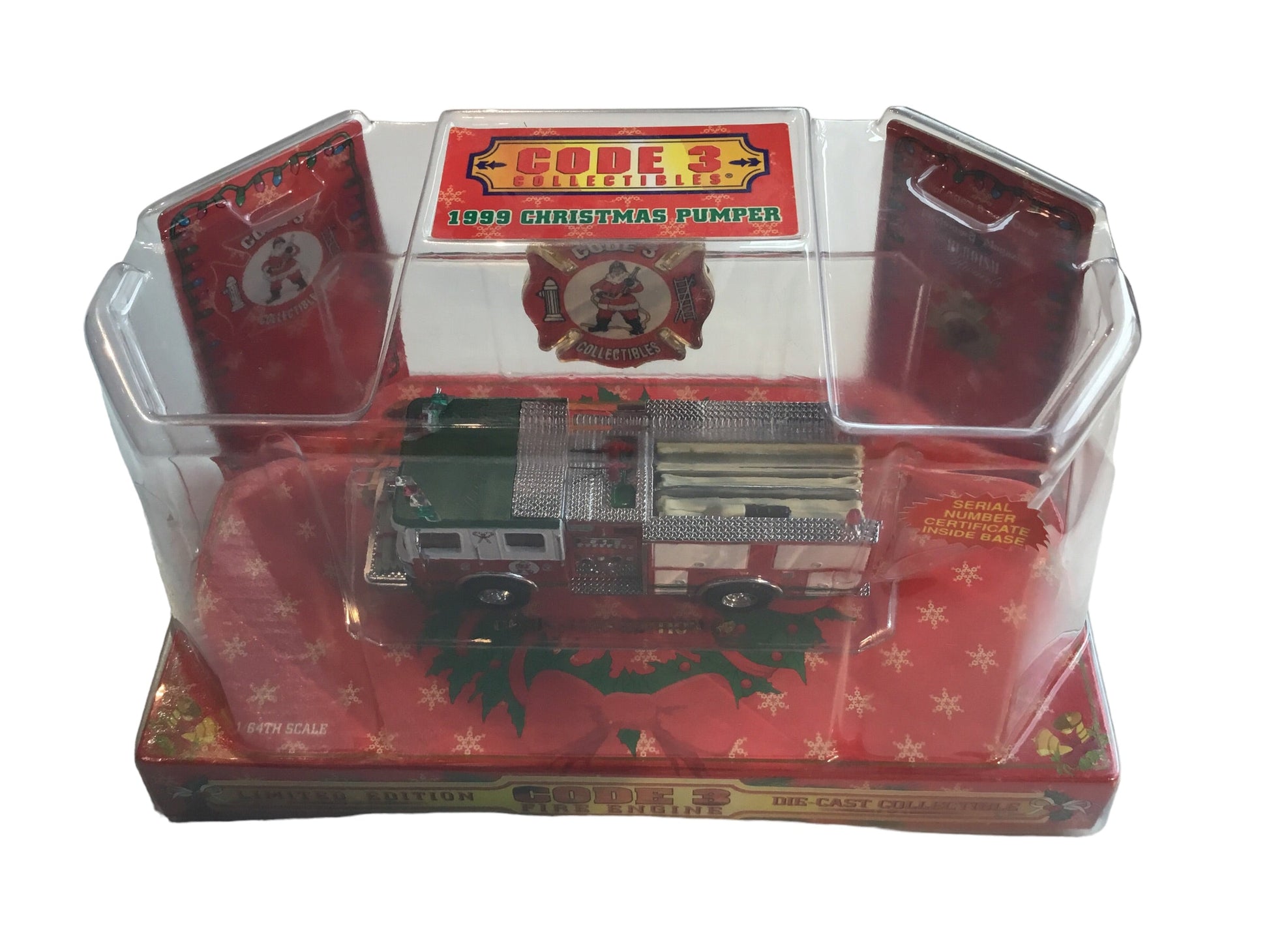 1999 Christmas Luverne Pumper - Code 3 Ferrara Diecast 1/64 Fire Engine