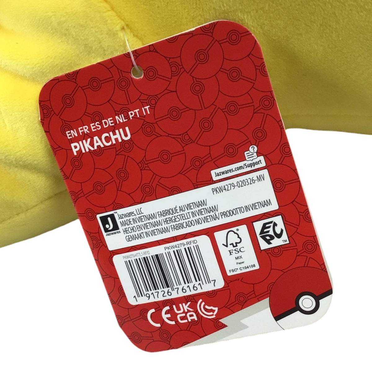 Pokemon 18" Sleeping Pikachu Plush w/ Tag