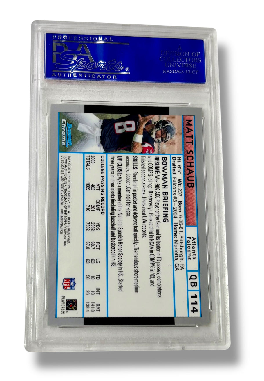 2004 Bowman Chrome #114 Matt Schaub Rookie RC PSA 10 - 50070457