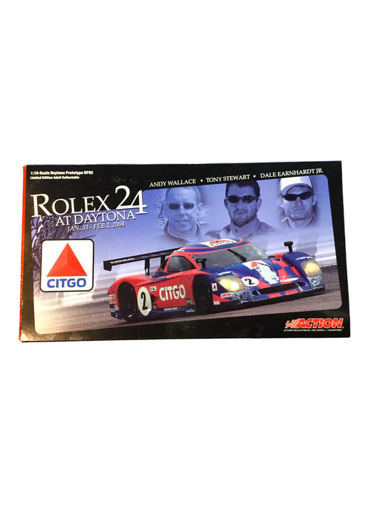 2004 D. Earnhardt Jr., T Stewart, A Wallace Citgo Rolex 24 Prototype Action 1:18 Like new