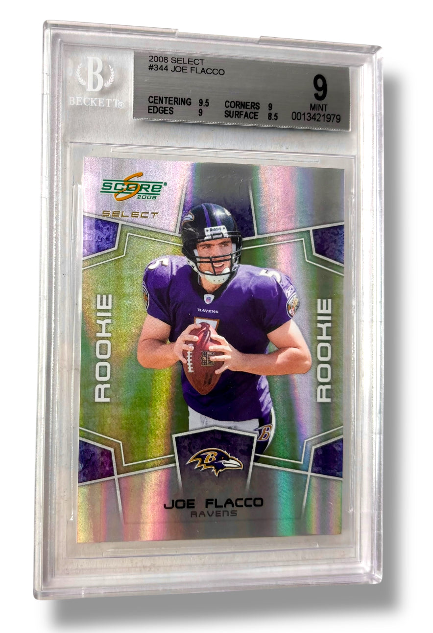 2008 Score Select #344 Joe Flacco /999 Rookie RC BGS 9 - 0013421979