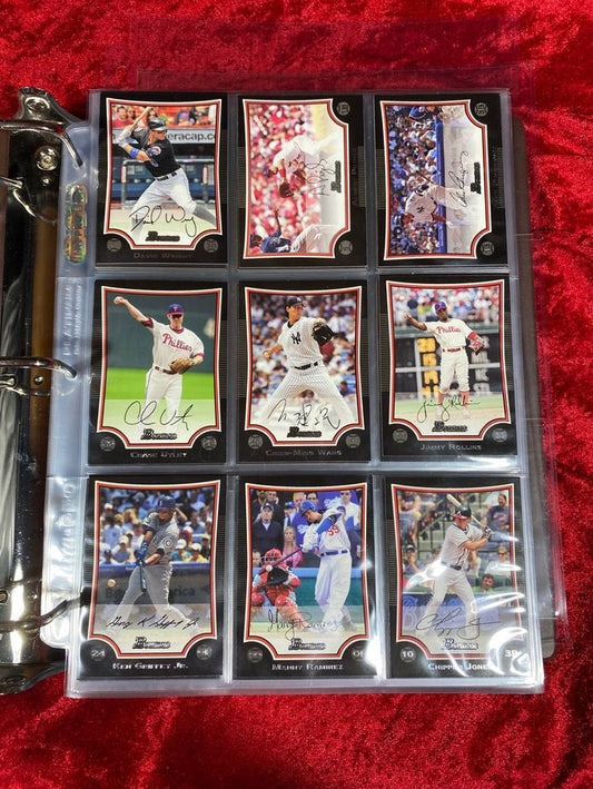 2009 Bowman Baseball Base Set 1-220, 90 Card BP, 20 Card BW World, 55 Card BDP
