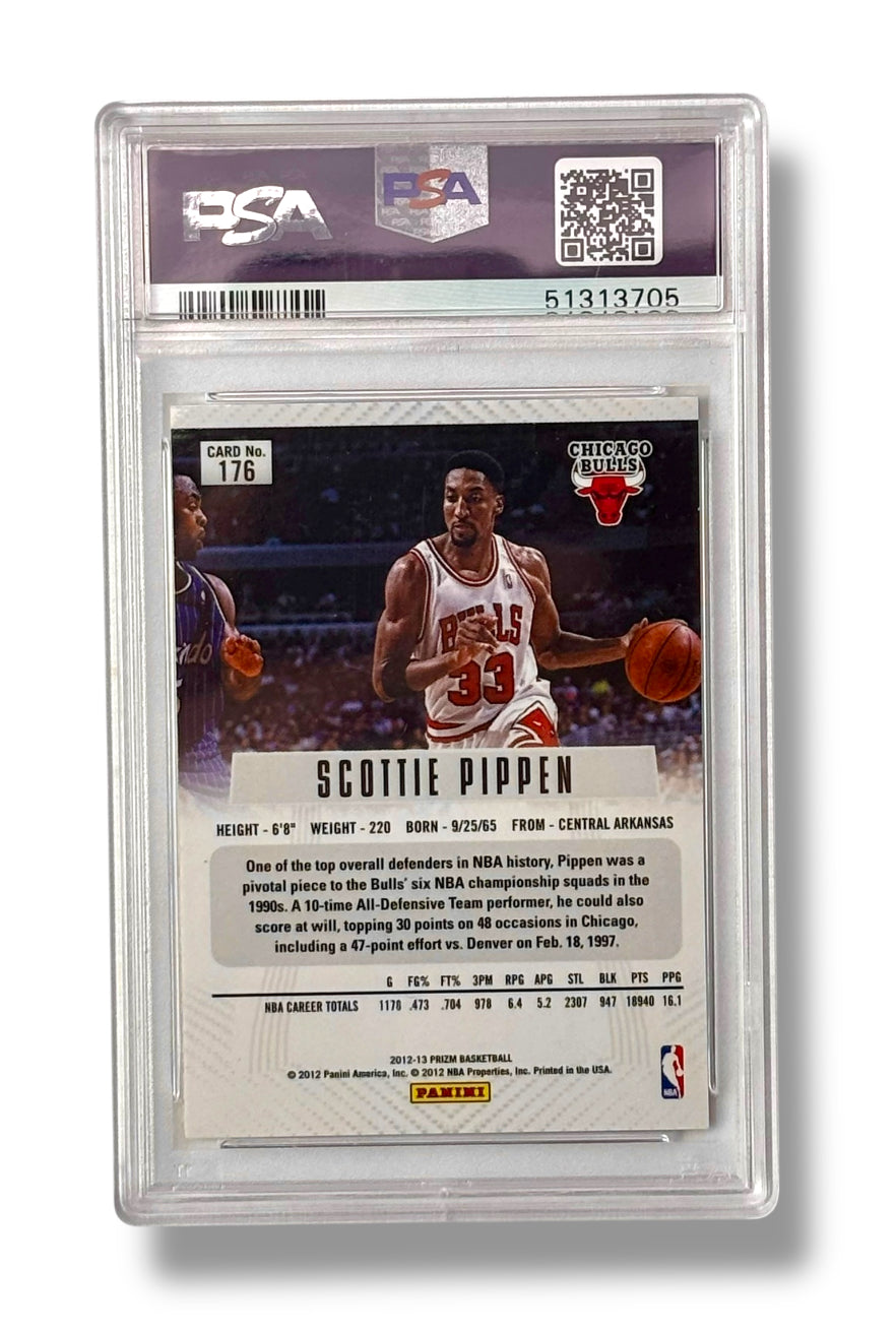 2012 Panini 1st Edition Prizm Basketball #176 Scottie Pippen PSA 10 - 51313705