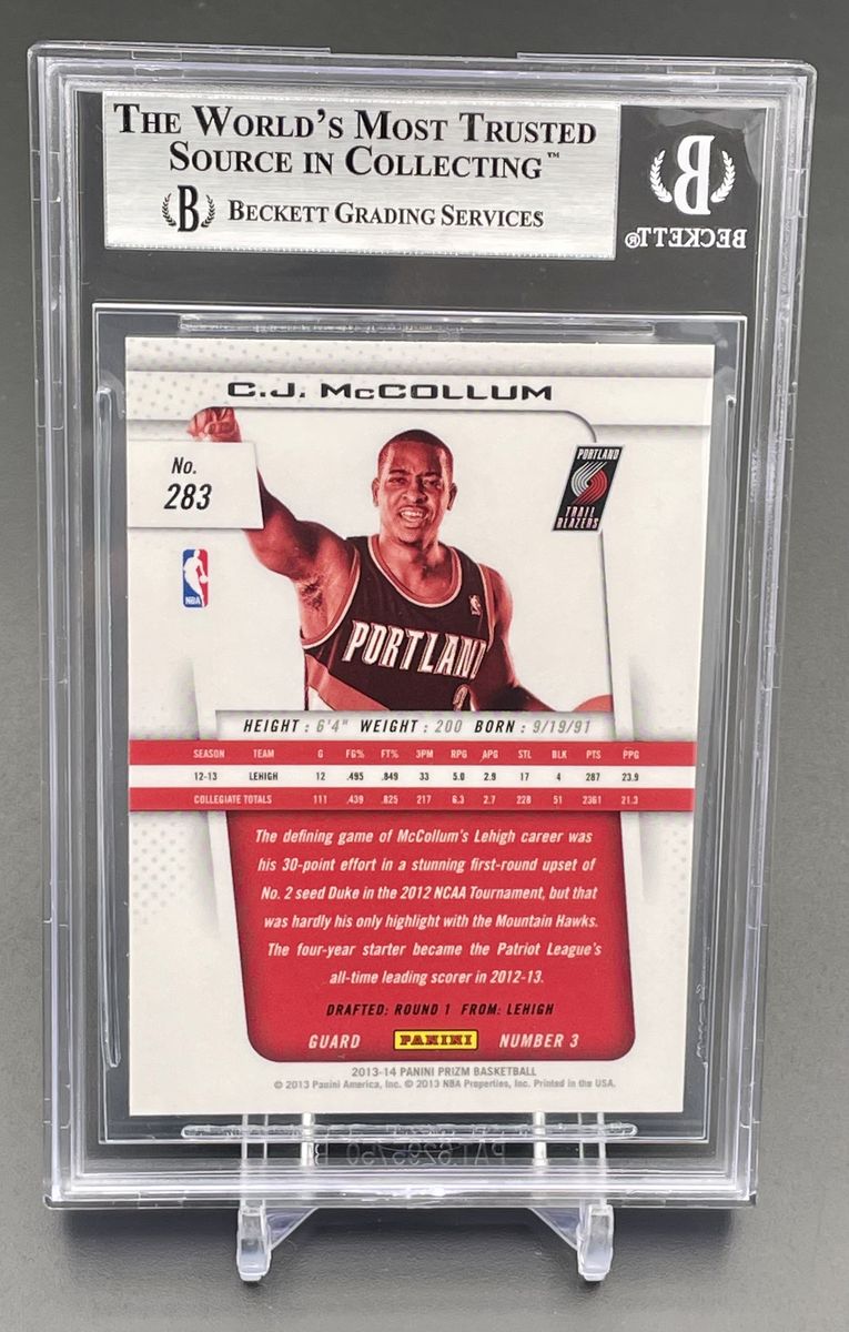 2013-14 Panini Prizm CJ McCollum BGS 8.5 Rookie RC Trail Blazers #283