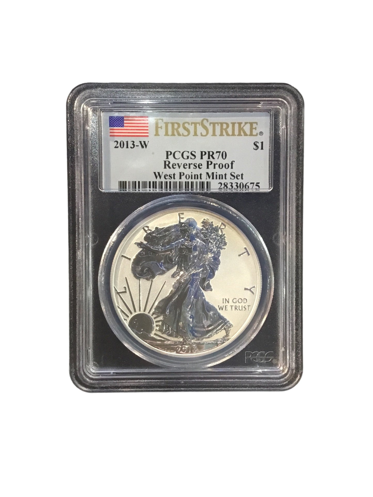 2013-W PCGS Graded MS70/PR70 Set of Two 1 Oz Fine Silver Enhanced Mint State & Reverse Proof