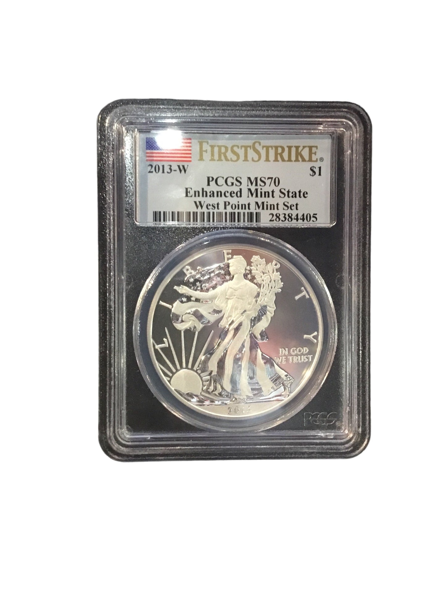 2013-W PCGS Graded MS70/PR70 Set of Two 1 Oz Fine Silver Enhanced Mint State & Reverse Proof