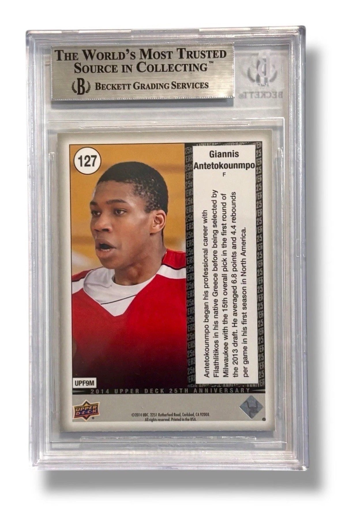 2014 Upper Deck 25th Anniversary #127 Giannis Antetokounmpo RC BGS 9 - 0013421953