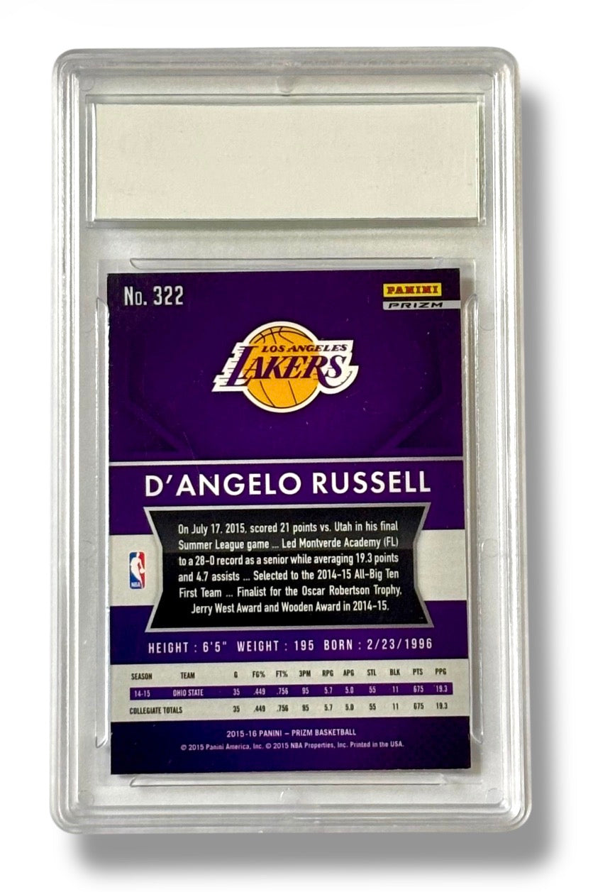 2015 Panini Prizm #322 D'Angelo Russell Red White & Blue RC PGi 10