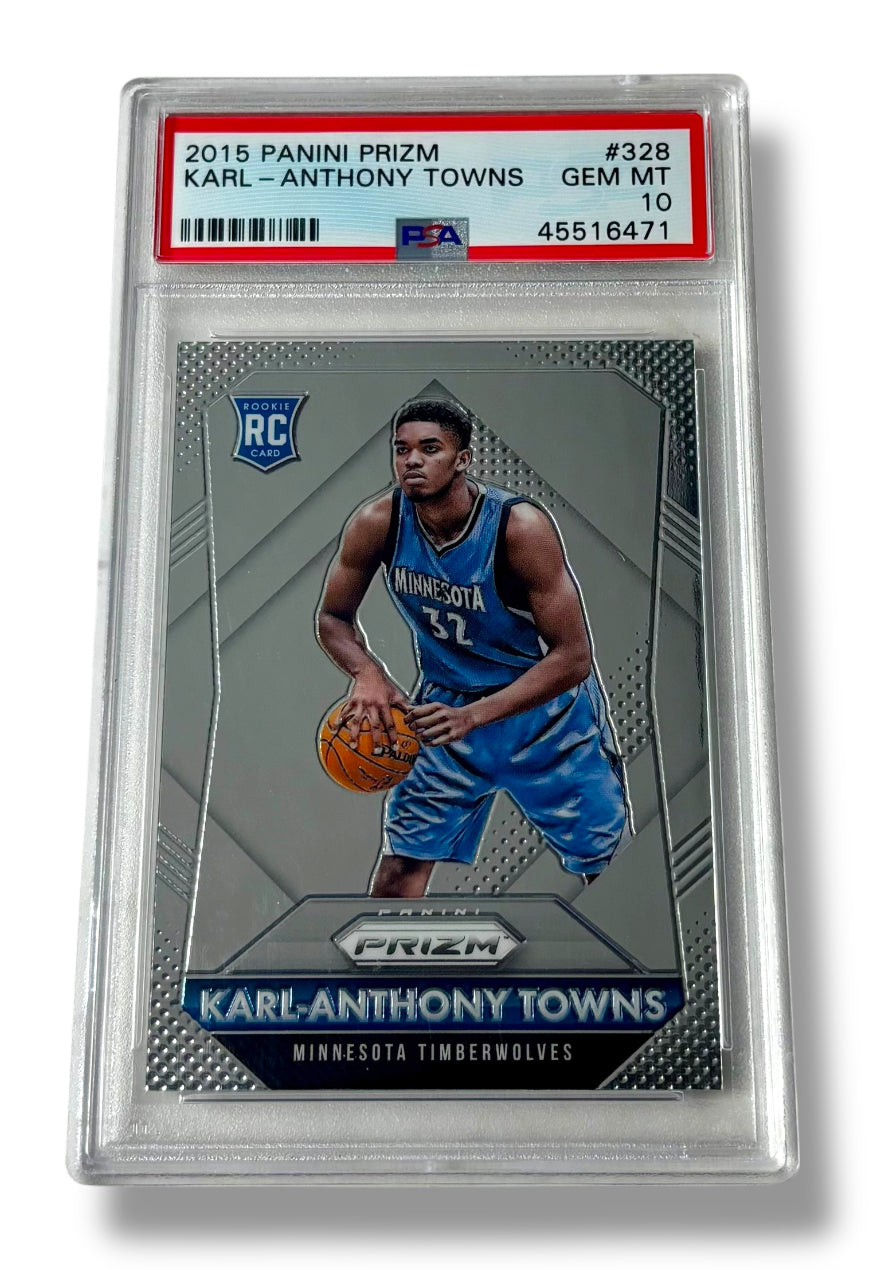 2015 Panini Prizm #328 Karl-Anthony Towns Rookie RC PSA 10 - 45516471