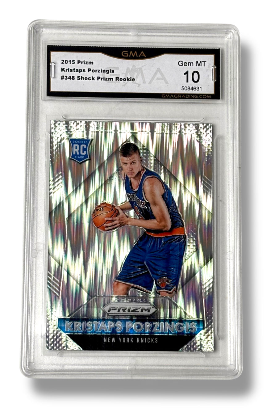 2015 Prizm Shock #348 Kristaps Porzingis GMA 10 - 5084631