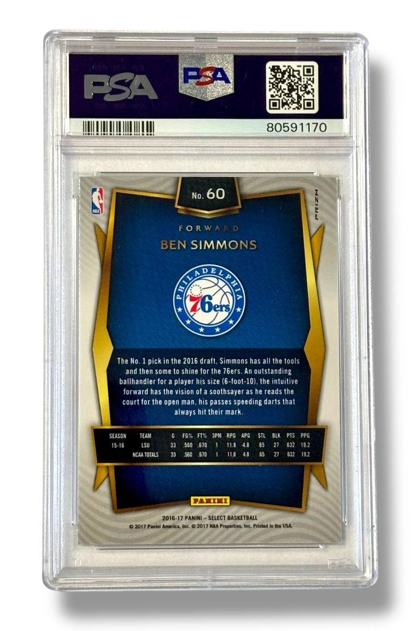 2016 Panini Select Silver #60 Ben Simmons Rookie RC PSA 9 - 80591170