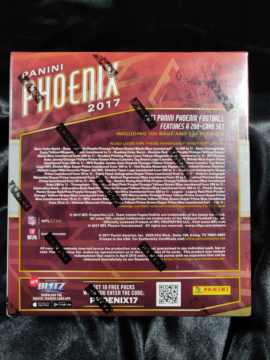 2017 Panini Phoenix NFL Football Trading Card Hobby Box