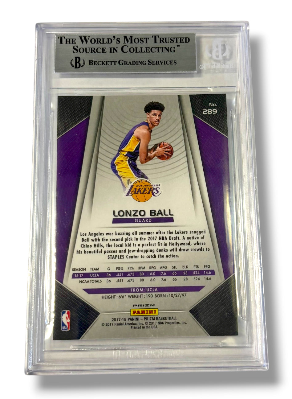 2017 Panini Prizm Prizms Fast Break Lonzo Ball RC Rookie BGS 8.5 - 0013492778