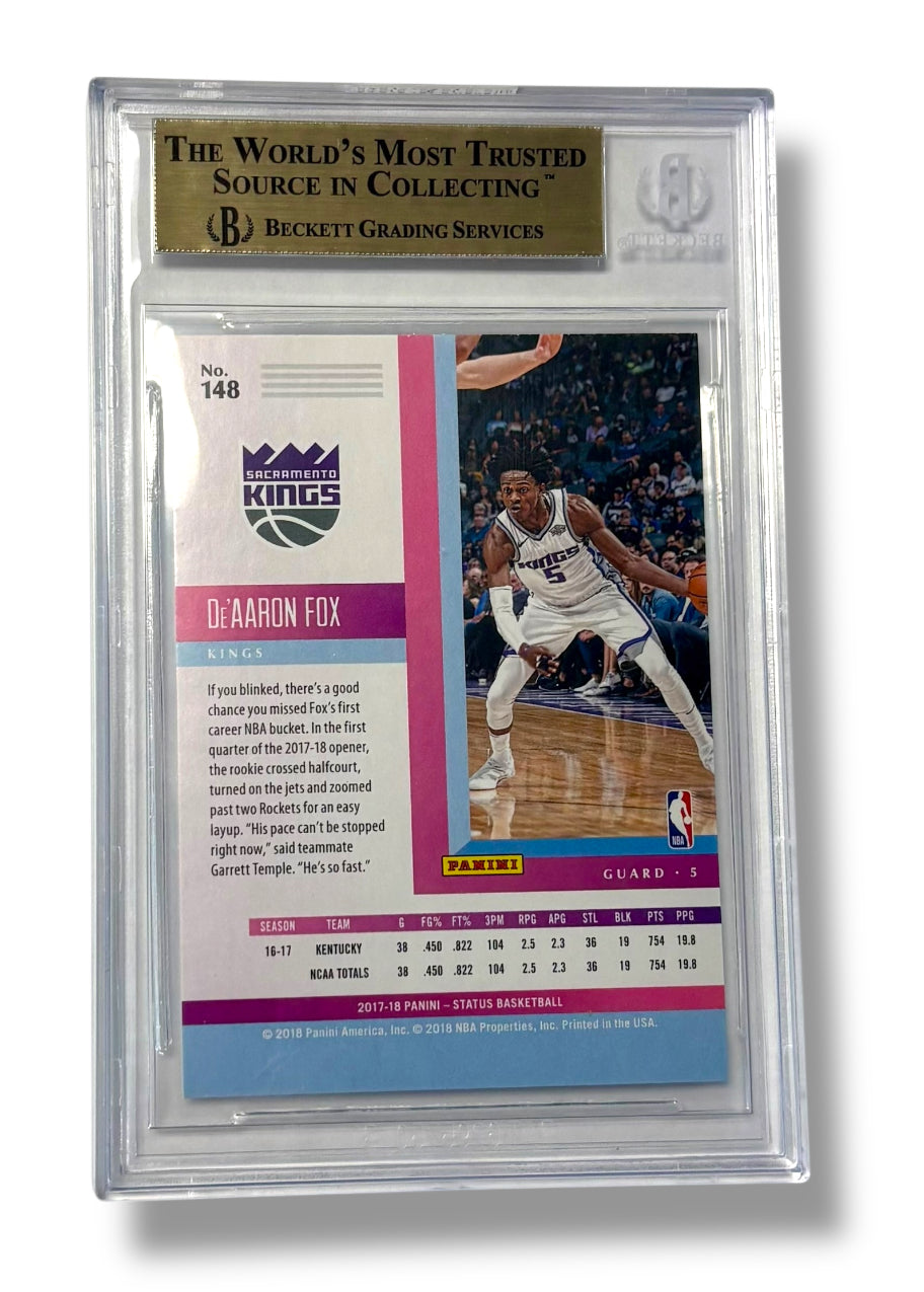 2017 Panini Status #148 De'Aaron Fox Rookie RC BGS 9.5 - 0013419975