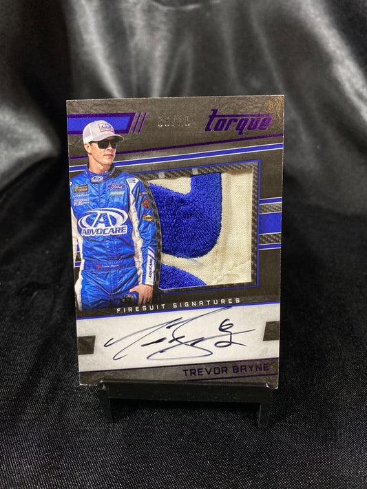 2017 Panini Torque Silhouettes Firesuit Signatures Purple #8 Trevor Bayne 06/10