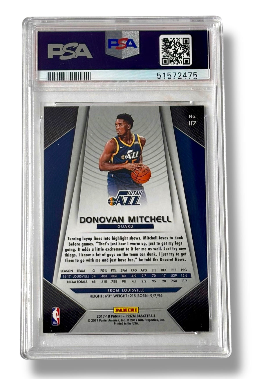 2017 Prizm #117 Donovan Mitchell Rookie RC PSA 9 - 51572475