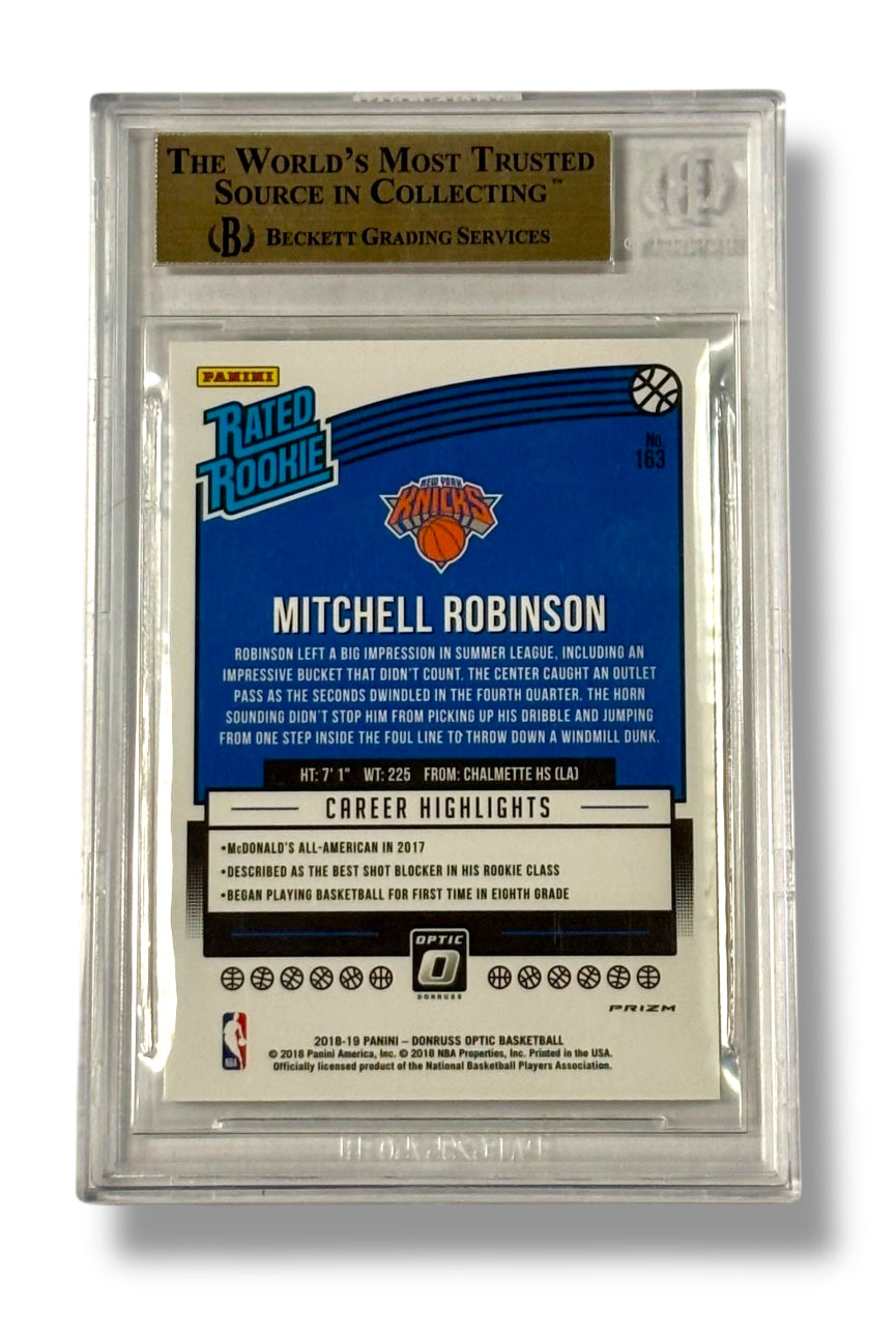 2018 Optic Shock #163 Mitchell Robinson Rookie RC BGS 9.5 - 0013419919