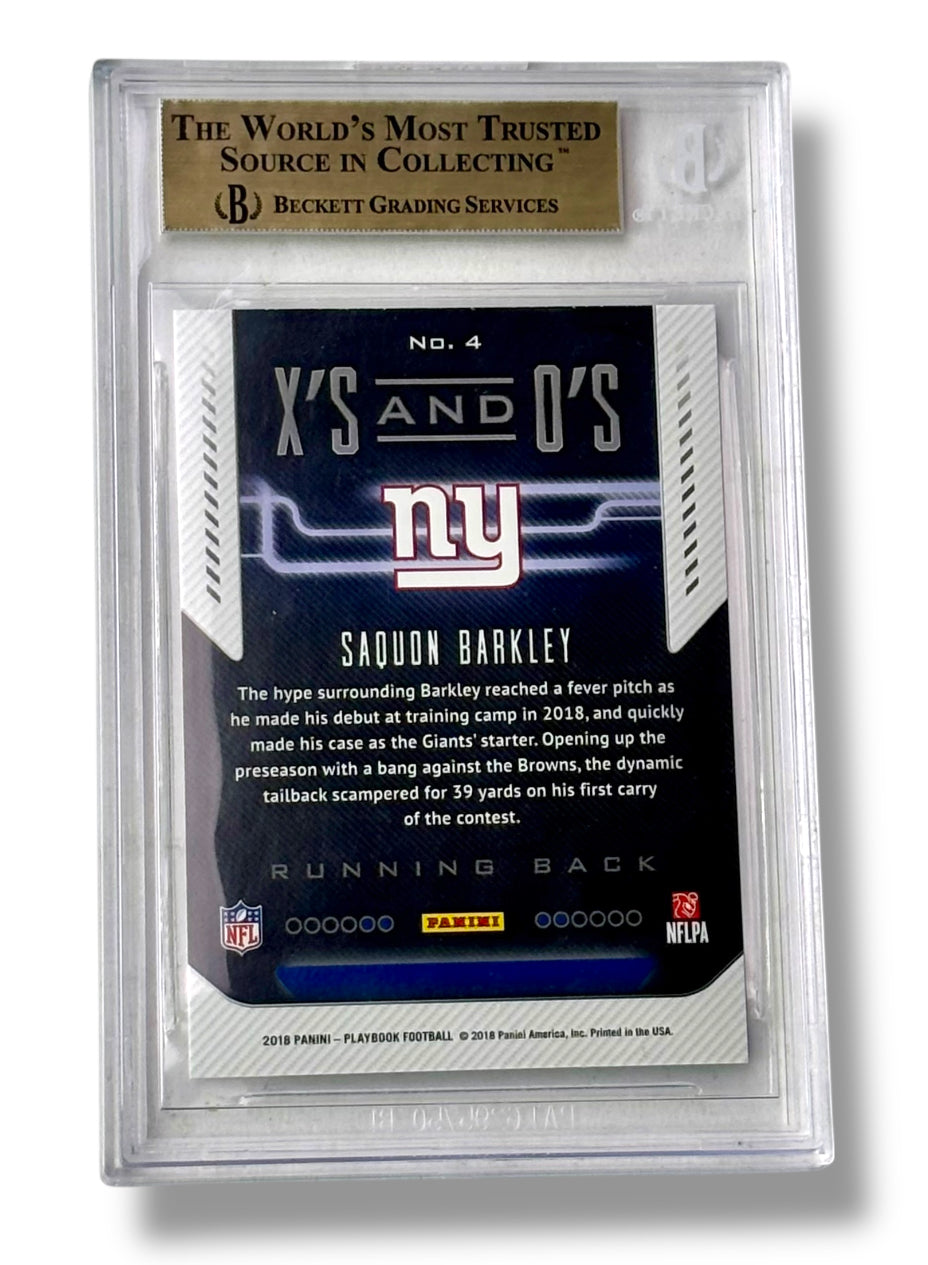 2018 Panini Playbook X's & O's #4 Saquon Barkley RC BGS 9.5 - 0013420170