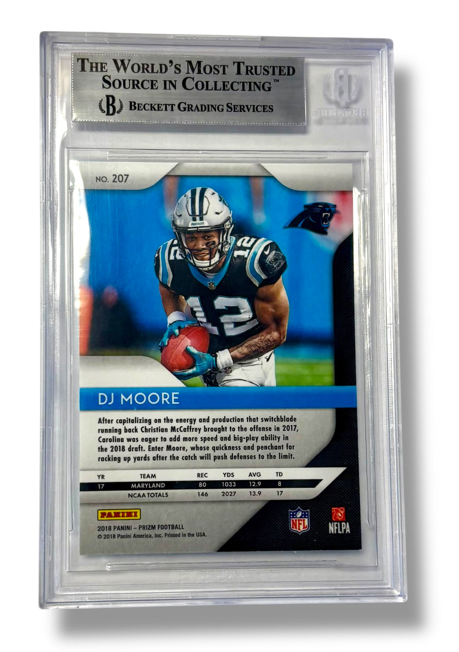 2018 Panini Prizm #207 DJ Moore Rookie RC BGS 9 - 0013421205