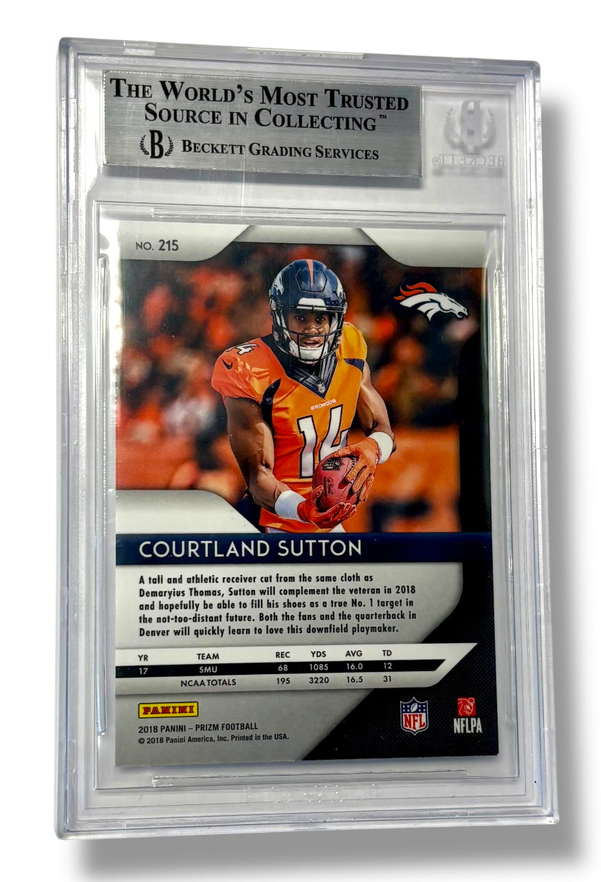 2018 Panini Prizm #215 Courtland Sutton Rookie RC BGS 9 - 0013422024