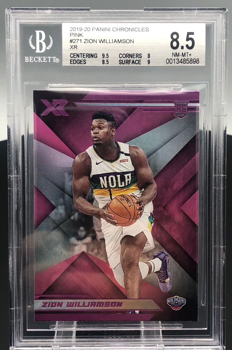 2019-20 Panini Chronicles XR Zion Williamson Pink BGS 8.5 Rookie RC Pe