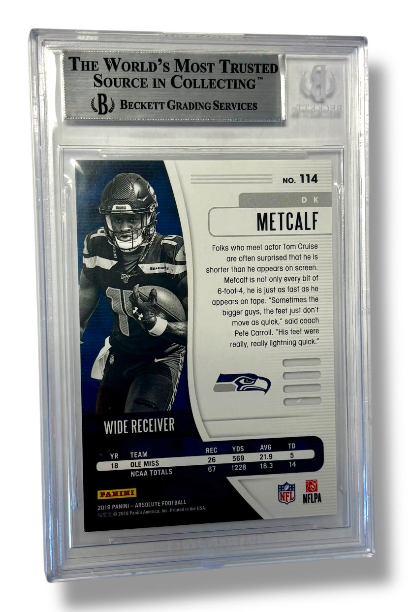 2019 Absolute #114 D.K. Metcalf Rookie RC BGS 9 Mint - 0013419228