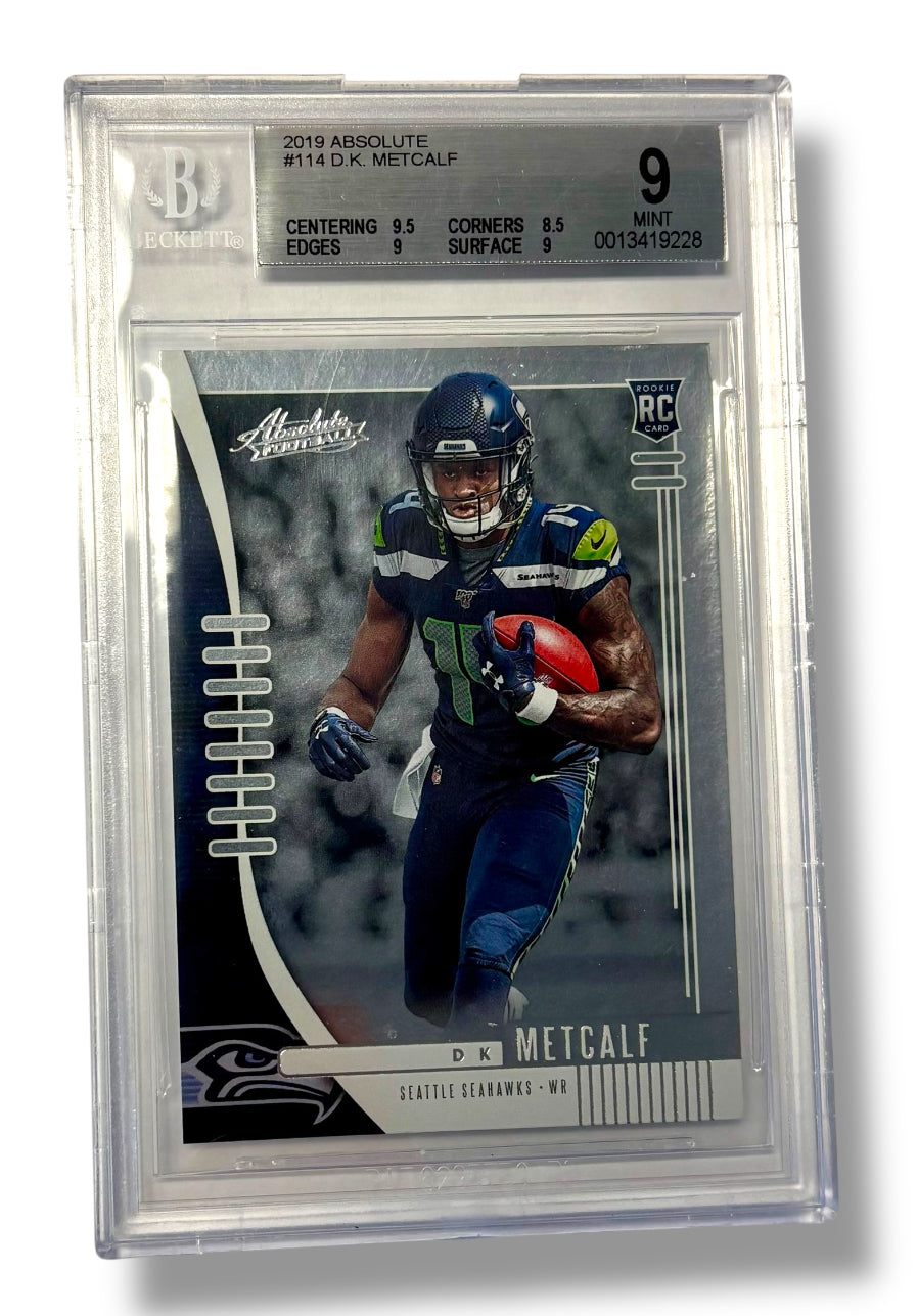 2019 Absolute #114 D.K. Metcalf Rookie RC BGS 9 Mint - 0013419228