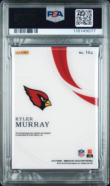 2019 Immaculate RPA /99 Kyler Murray RC Rookie Auth Auto PSA 8 Pop 1! - 118149077