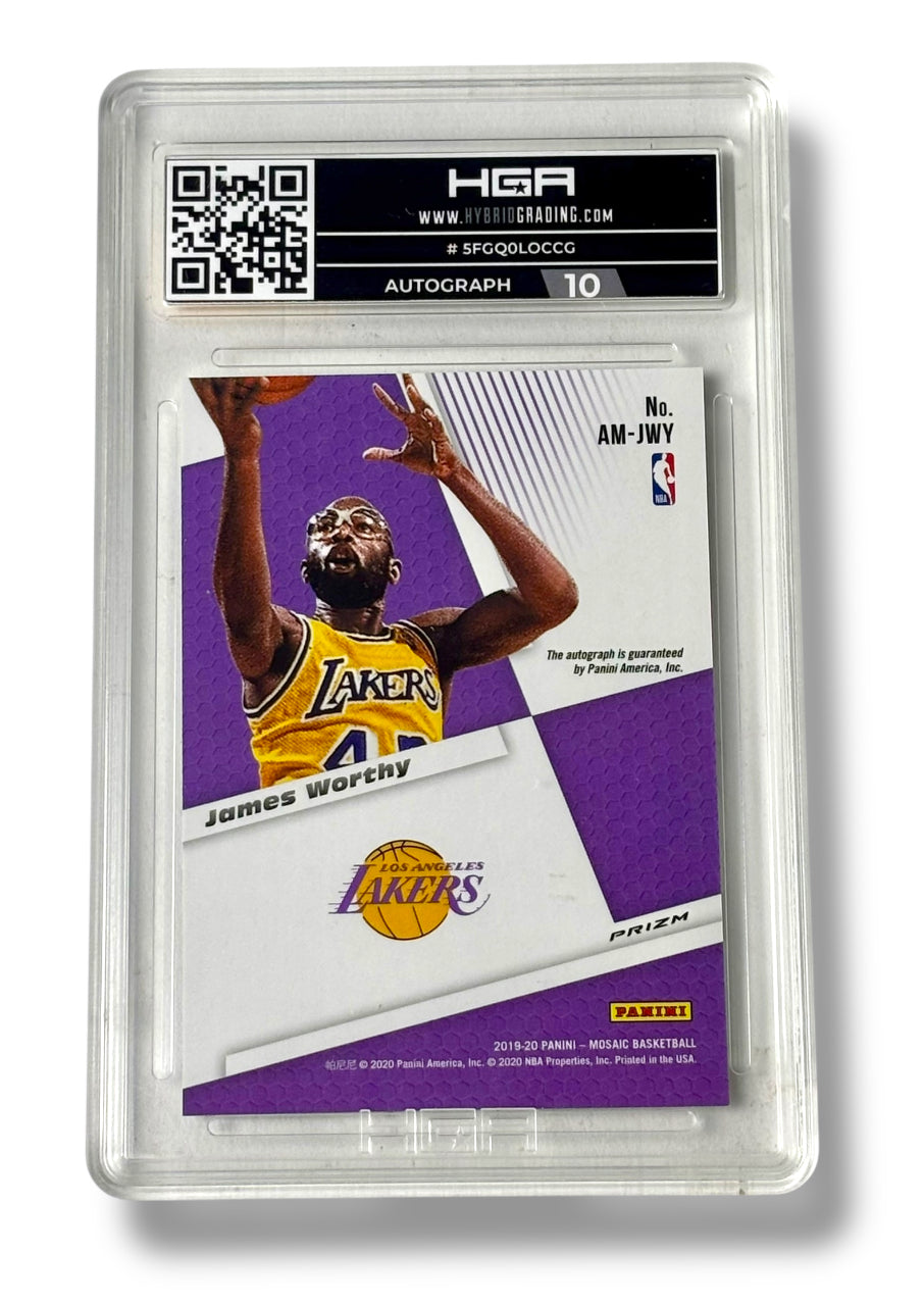 2019 Mosaic Autographs #AM-JWY James Worthy HGA 9 Auto 10 - #5FGQ0LOCCG