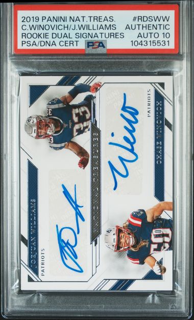 2019 National Treasures Rookie Dual Sig. Winovich Williams Auth Auto PSA 10 Pop 1