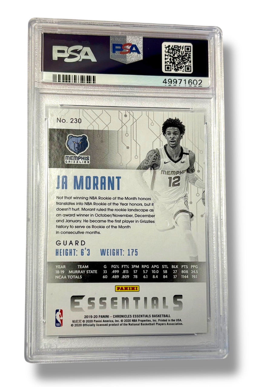 2019 Panini Chronicles Essentials #230 Ja Morant Rookie RC PSA 10 - 49971602
